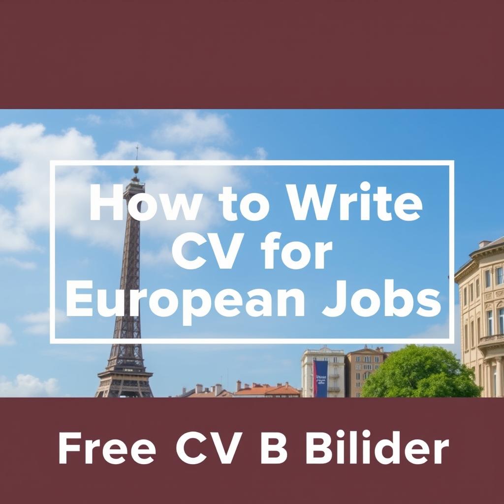 How to Write a CV for European Jobs — Free AI CV Builder